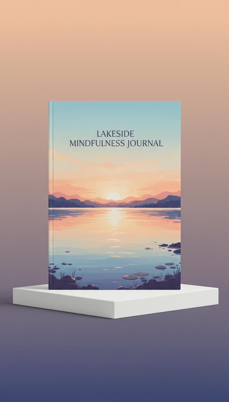 Lakeside mindfulness journal tranquil motif
