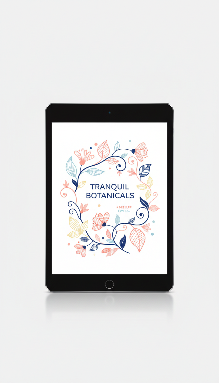 Tranquil Botanicals mindful coloring ebook